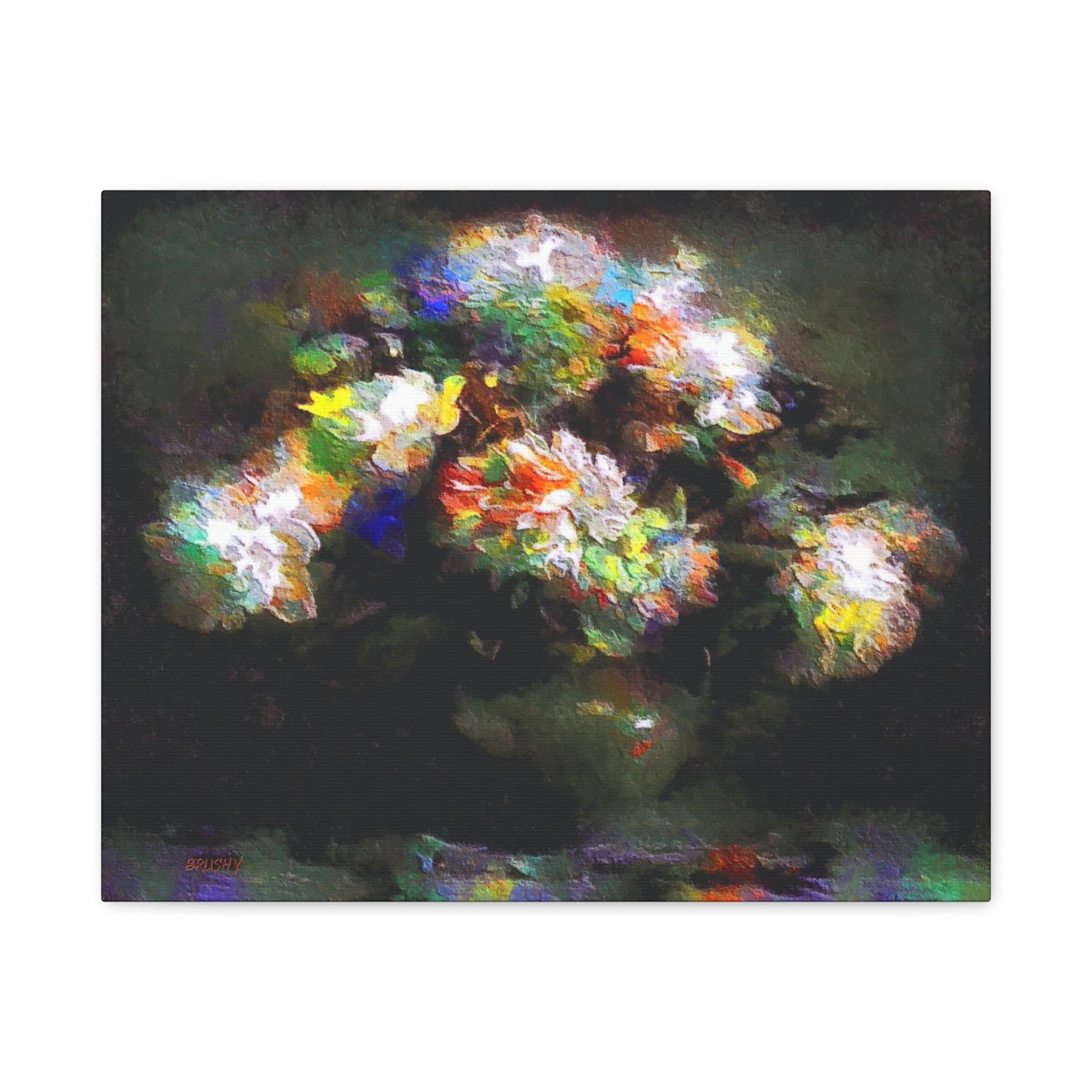 Abstract Roses Bouquet Arat Print, Floral Wall Decor