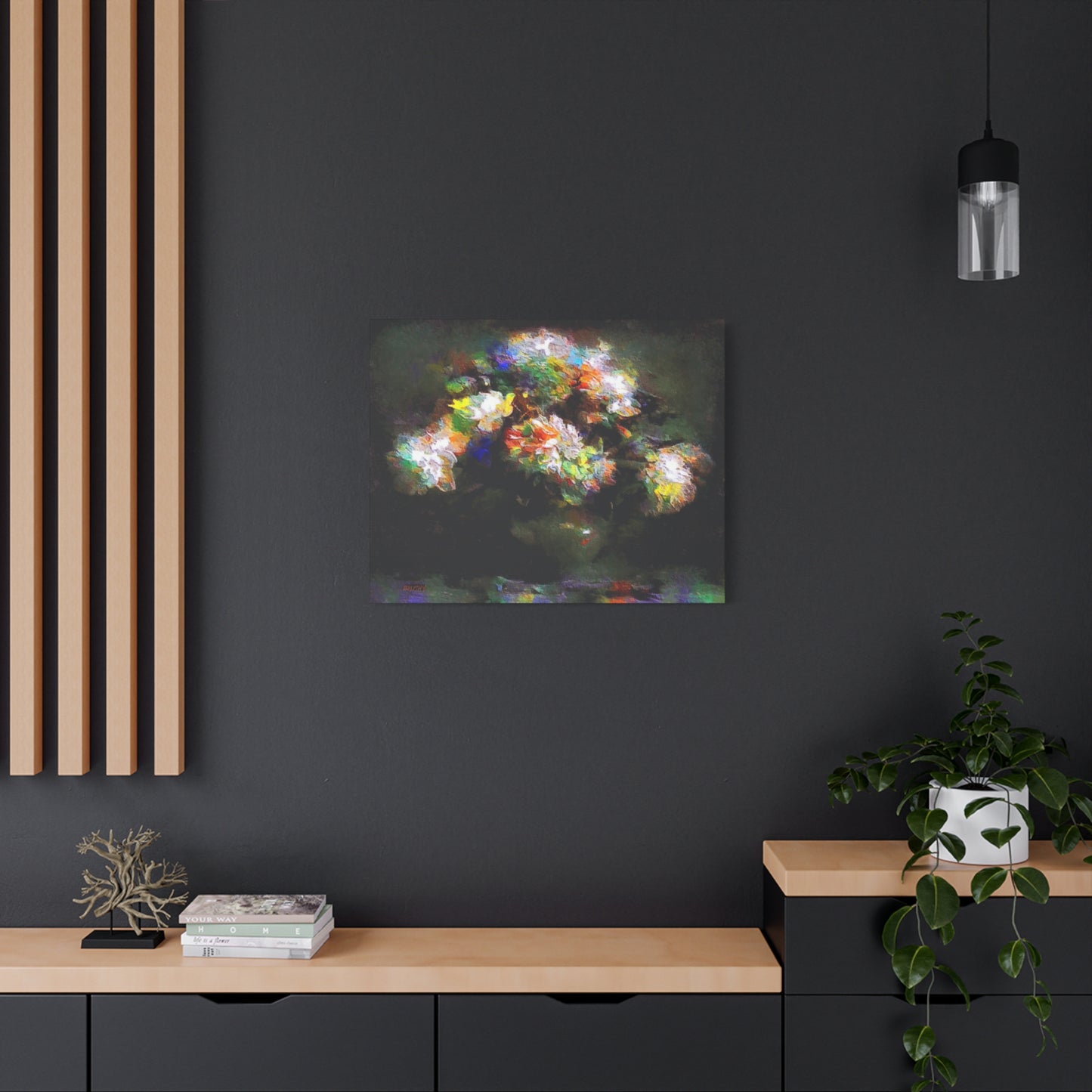 Abstract Roses Bouquet Arat Print, Floral Wall Decor