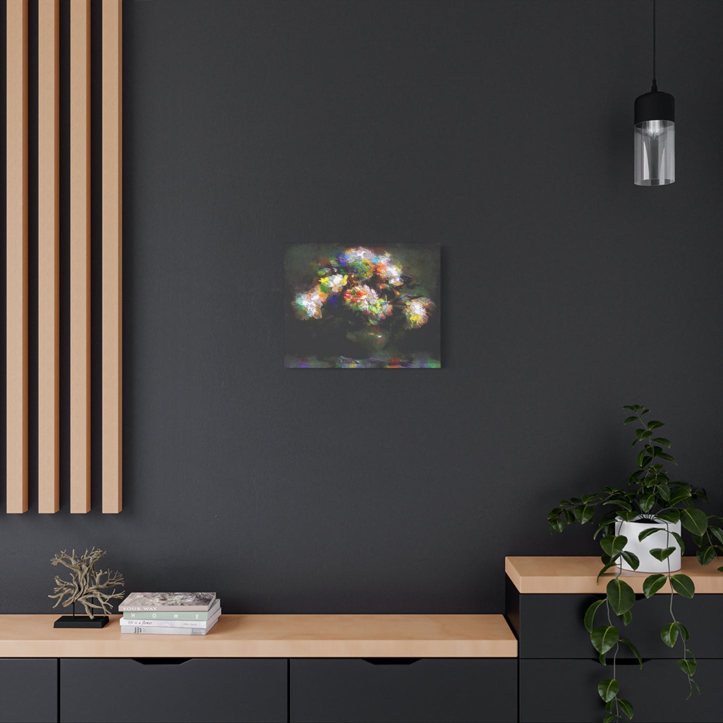 Abstract Roses Bouquet Arat Print, Floral Wall Decor