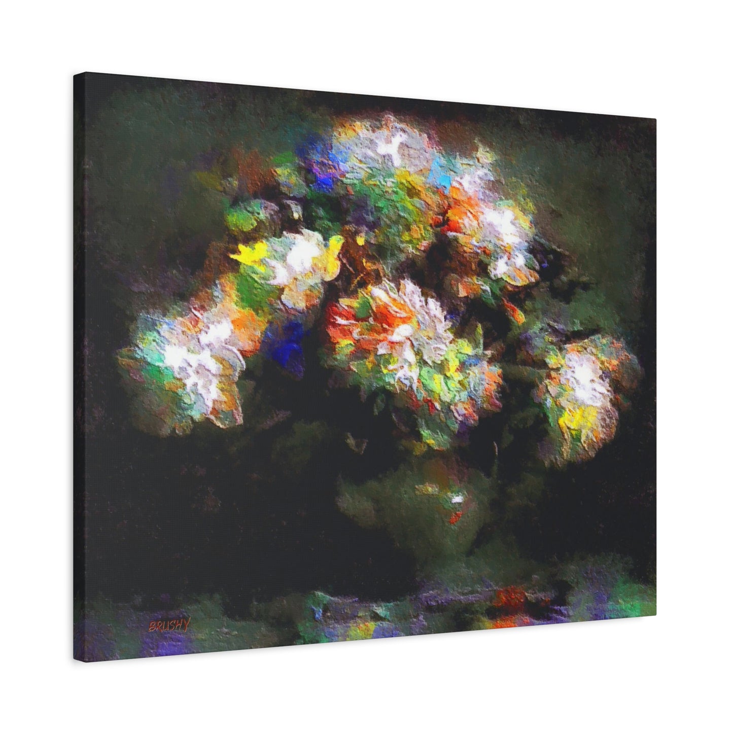 Abstract Roses Bouquet Arat Print, Floral Wall Decor