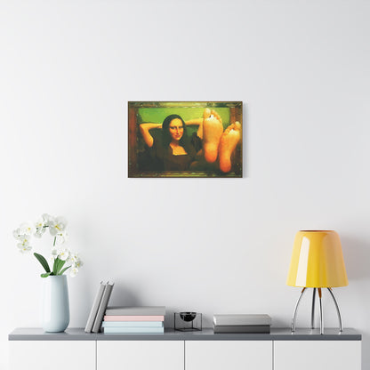 Mona Lisa Funny Wall Art Stretched Canvas da Vinci Abstract Wall Art