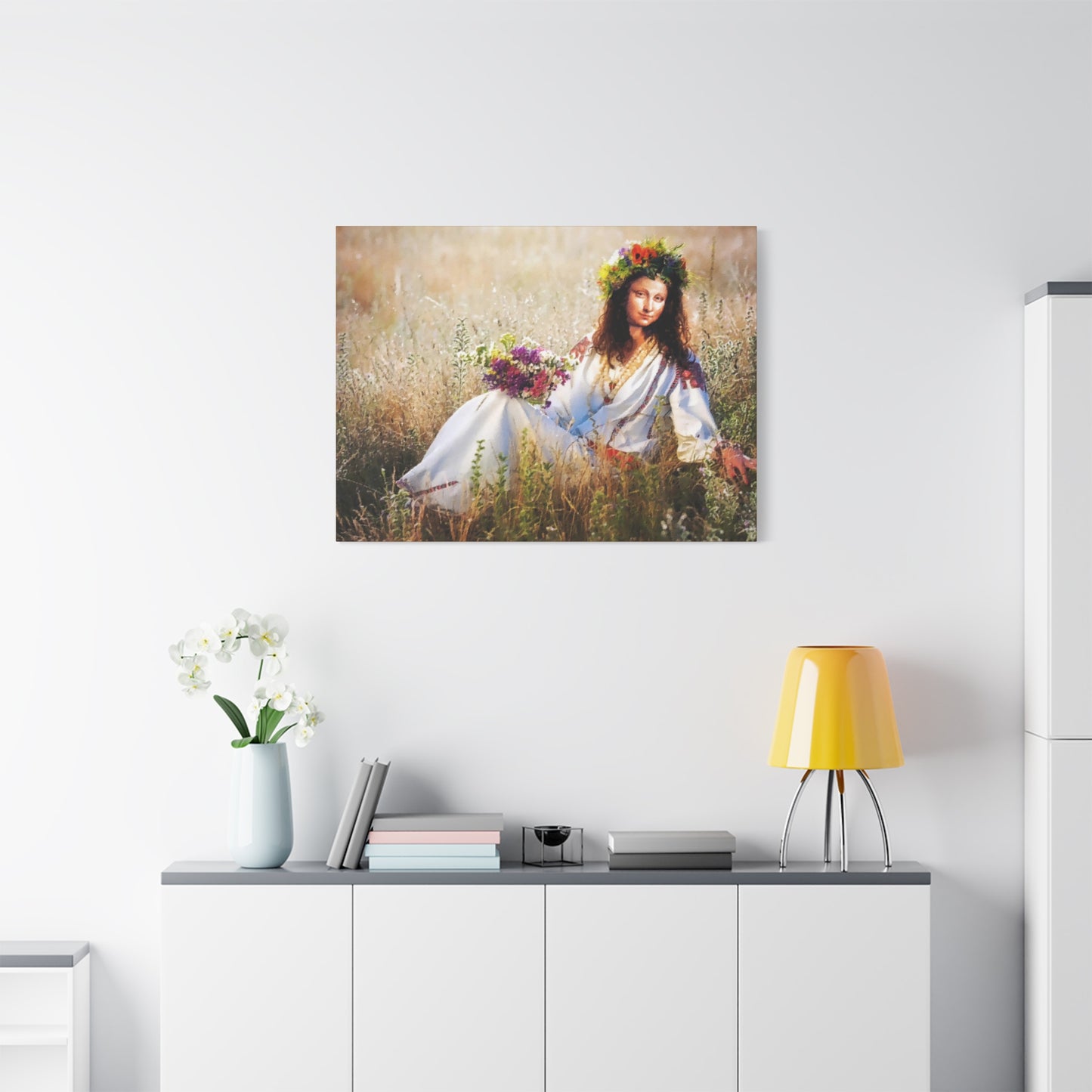 Mona Lisa in Ukraine Stretched Canvas Art Print Wall Décor