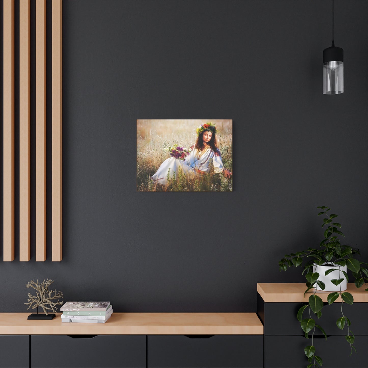 Mona Lisa in Ukraine Stretched Canvas Art Print Wall Décor