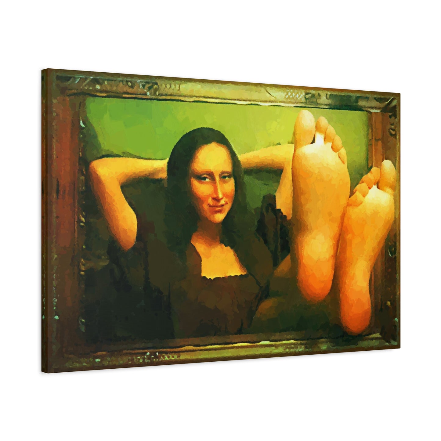 Mona Lisa Funny Wall Art Stretched Canvas da Vinci Abstract Wall Art