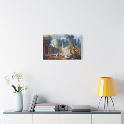 Hubert Robert Replica of The Teatro Delle Acque in the Garden of the Villa Aldobrandini Art Print, Classic Wall Decor