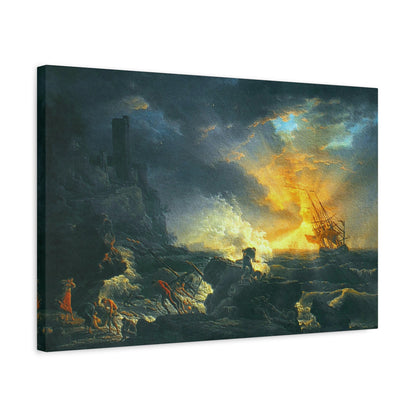 Claude Joseph Vernet Replica of Shipwreck Art Print, Classic Wall Art Decor