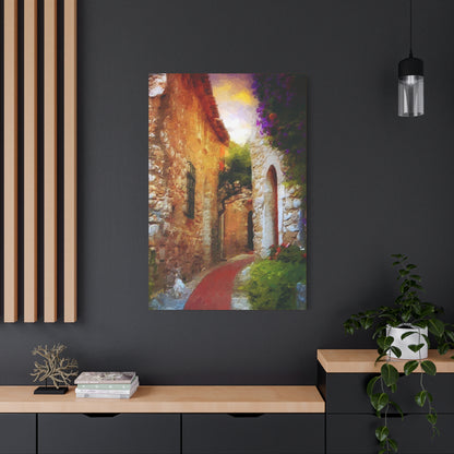 A Walk In Montenegro Art Print Stretched Canvas European Cityscape Wall Décor