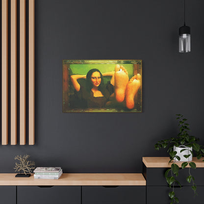 Mona Lisa Funny Wall Art Stretched Canvas da Vinci Abstract Wall Art