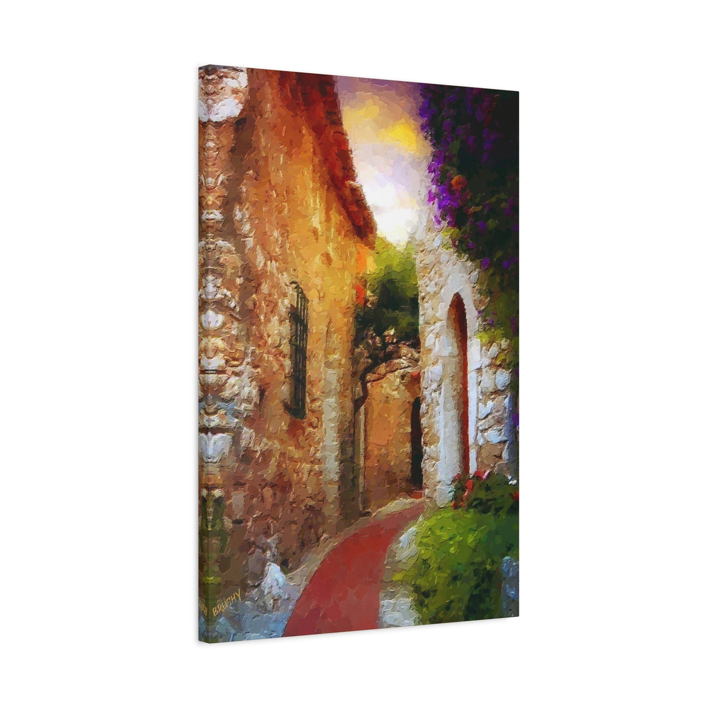 A Walk In Montenegro Art Print Stretched Canvas European Cityscape Wall Décor