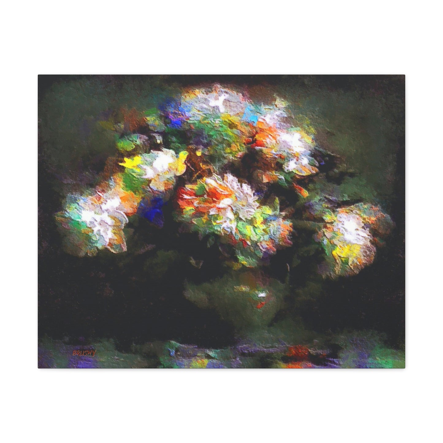 Abstract Roses Bouquet Arat Print, Floral Wall Decor