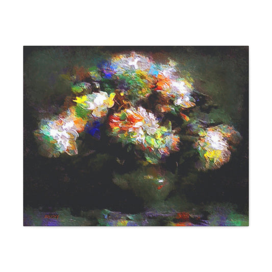Abstract Roses Bouquet Arat Print, Floral Wall Decor