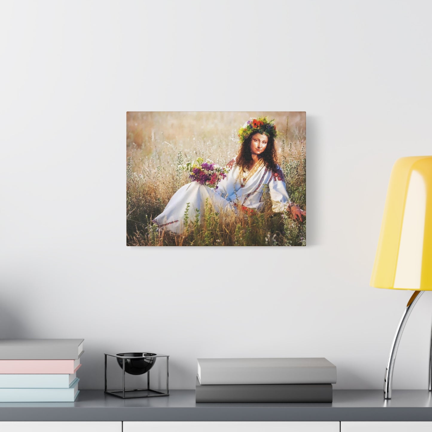 Mona Lisa in Ukraine Stretched Canvas Art Print Wall Décor