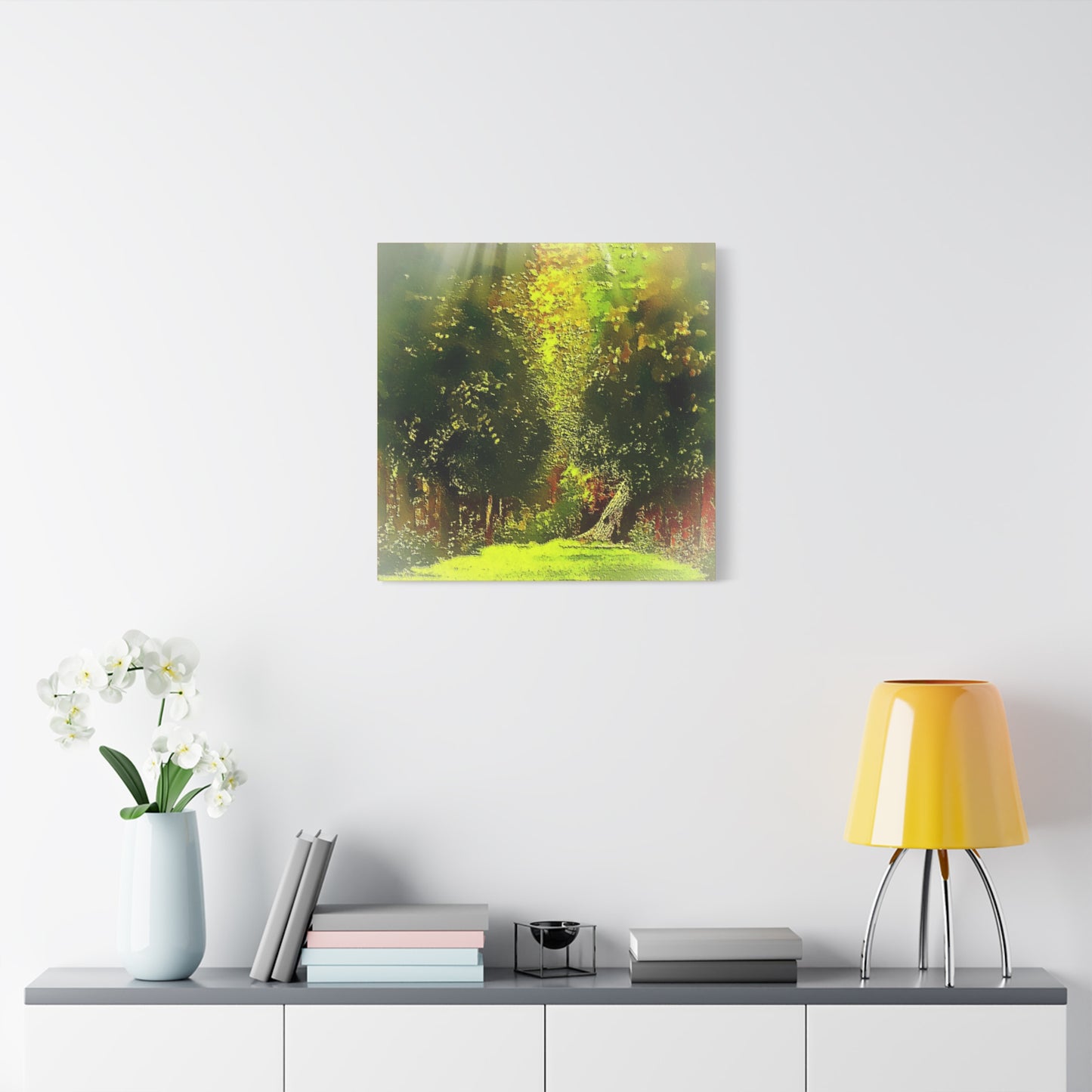 Evening Walk In The Park Art Print Stretched Canvas Landscape Wall Décor