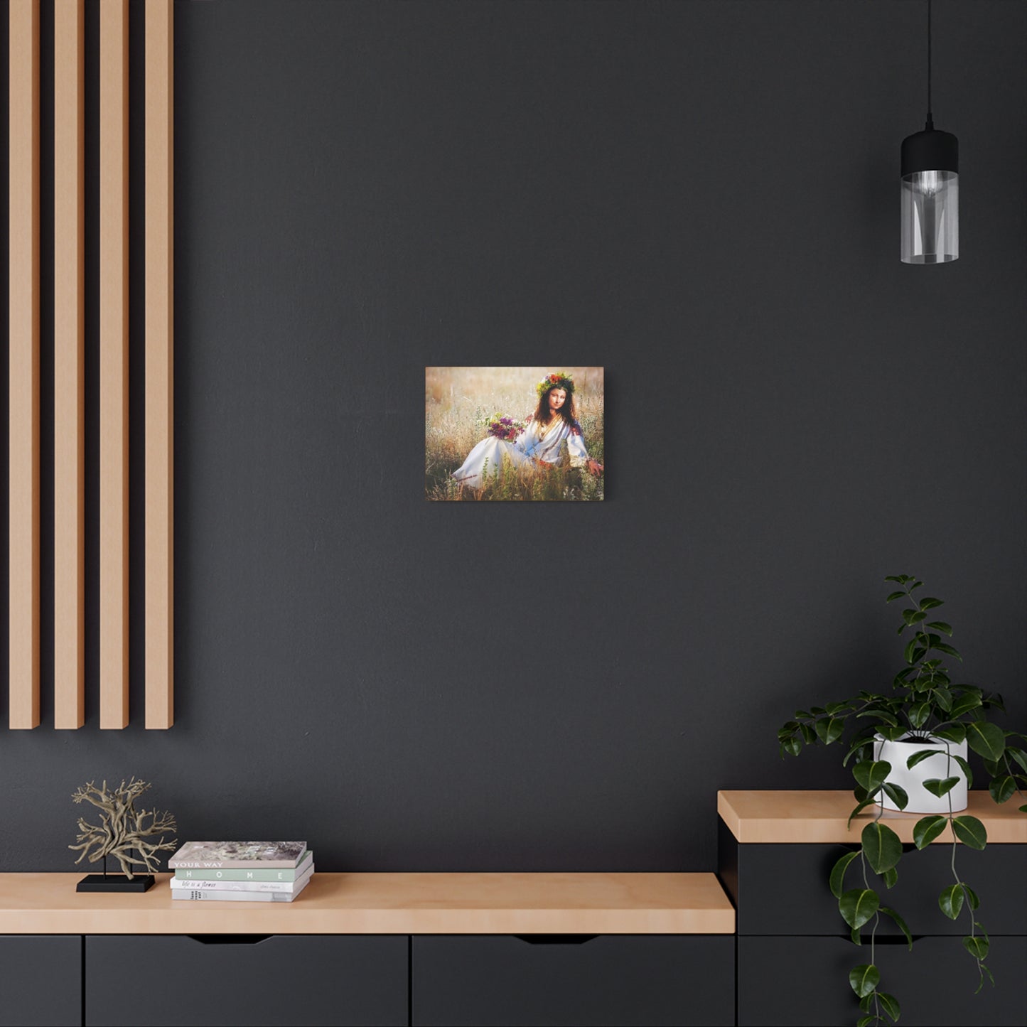 Mona Lisa in Ukraine Stretched Canvas Art Print Wall Décor