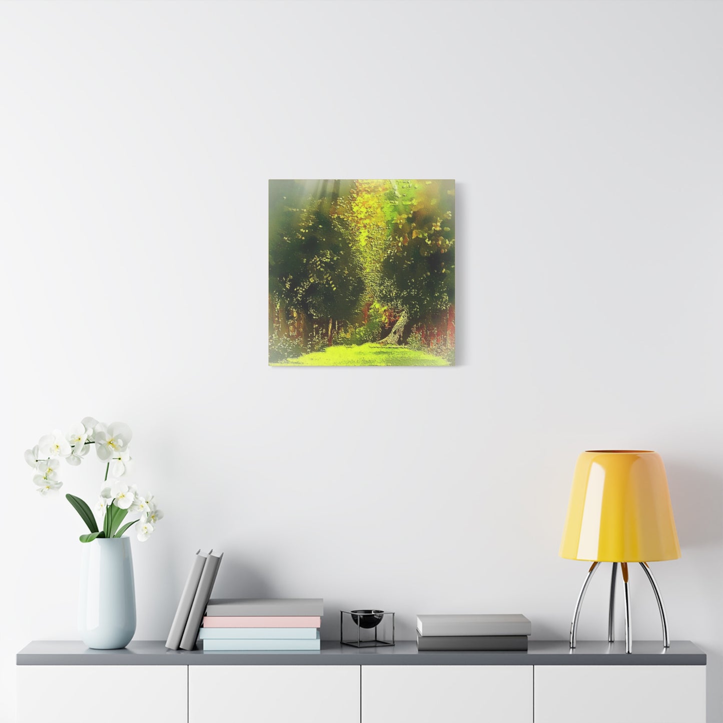 Evening Walk In The Park Art Print Stretched Canvas Landscape Wall Décor