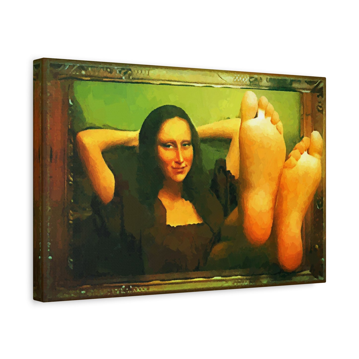 Mona Lisa Funny Wall Art Stretched Canvas da Vinci Abstract Wall Art