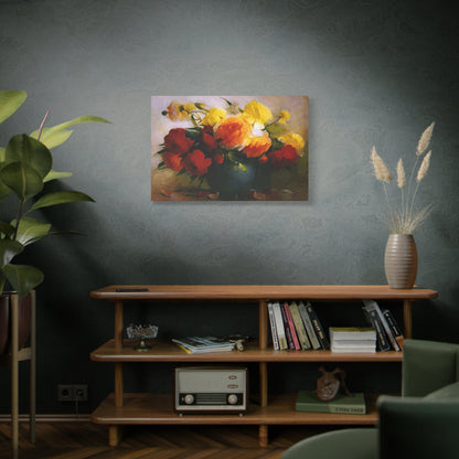 Morning Lively Bouquet Art Print Stretched Canvas Floral Wall Décor
