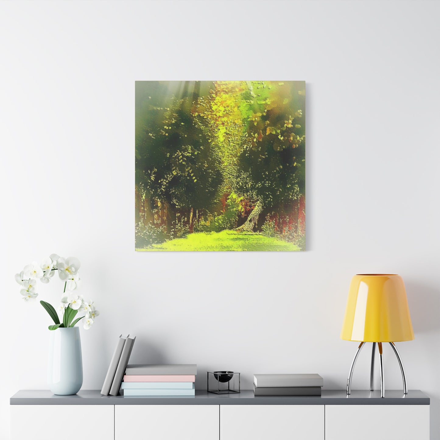 Evening Walk In The Park Art Print Stretched Canvas Landscape Wall Décor