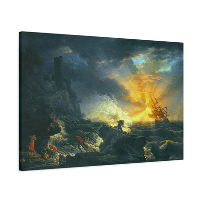 Claude Joseph Vernet Replica of Shipwreck Art Print, Classic Wall Art Decor