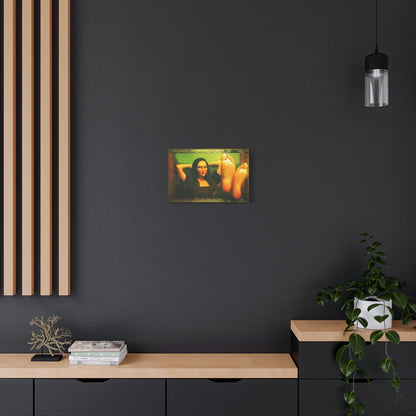 Mona Lisa Funny Wall Art Stretched Canvas da Vinci Abstract Wall Art