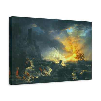 Claude Joseph Vernet Replica of Shipwreck Art Print, Classic Wall Art Decor