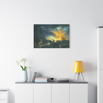 Claude Joseph Vernet Replica of Shipwreck Art Print, Classic Wall Art Decor
