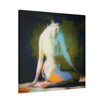 Ballerina Winding Down Art Print Stretched Canvas Pastel Colors Wall Decor