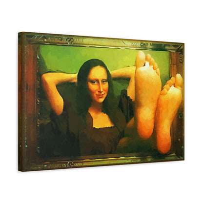 Mona Lisa Funny Wall Art Stretched Canvas da Vinci Abstract Wall Art