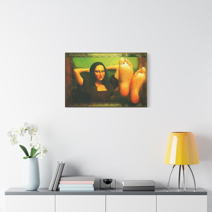 Mona Lisa Funny Wall Art Stretched Canvas da Vinci Abstract Wall Art