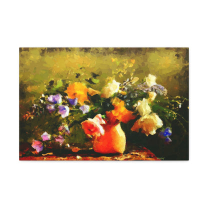 Wild Flowers Summer Bouquet Art Print, Floral Wall Decor