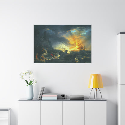 Claude Joseph Vernet Replica of Shipwreck Art Print, Classic Wall Art Decor