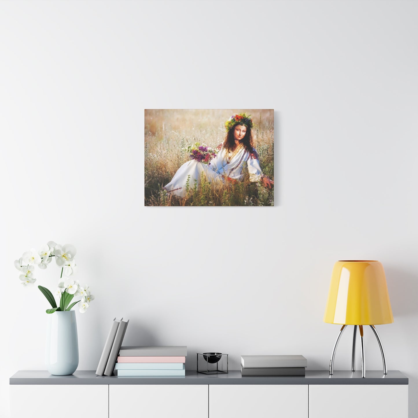 Mona Lisa in Ukraine Stretched Canvas Art Print Wall Décor