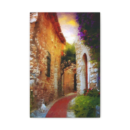 A Walk In Montenegro Art Print Stretched Canvas European Cityscape Wall Décor