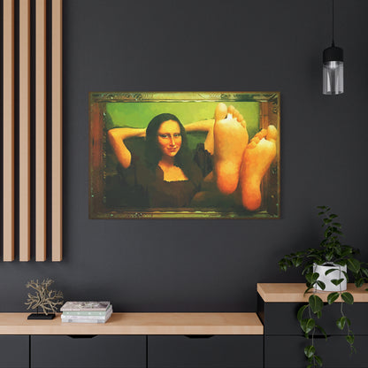 Mona Lisa Funny Wall Art Stretched Canvas da Vinci Abstract Wall Art