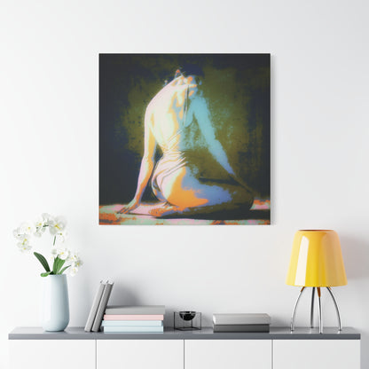 Ballerina Winding Down Art Print Stretched Canvas Pastel Colors Wall Decor