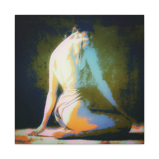 Ballerina Winding Down Art Print Stretched Canvas Pastel Colors Wall Decor