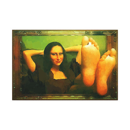 Mona Lisa Funny Wall Art Stretched Canvas da Vinci Abstract Wall Art