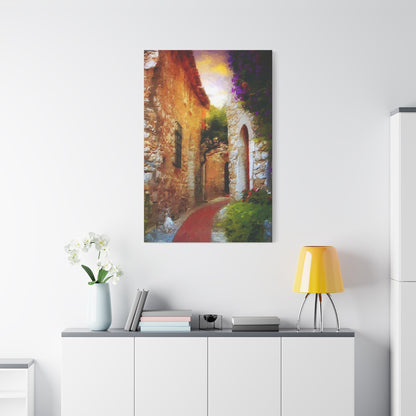 A Walk In Montenegro Art Print Stretched Canvas European Cityscape Wall Décor
