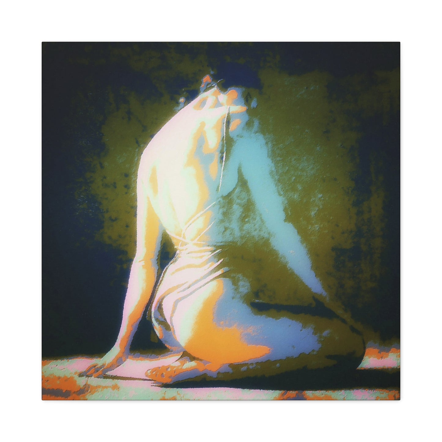 Ballerina Winding Down Art Print Stretched Canvas Pastel Colors Wall Decor