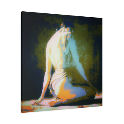 Ballerina Winding Down Art Print Stretched Canvas Pastel Colors Wall Decor