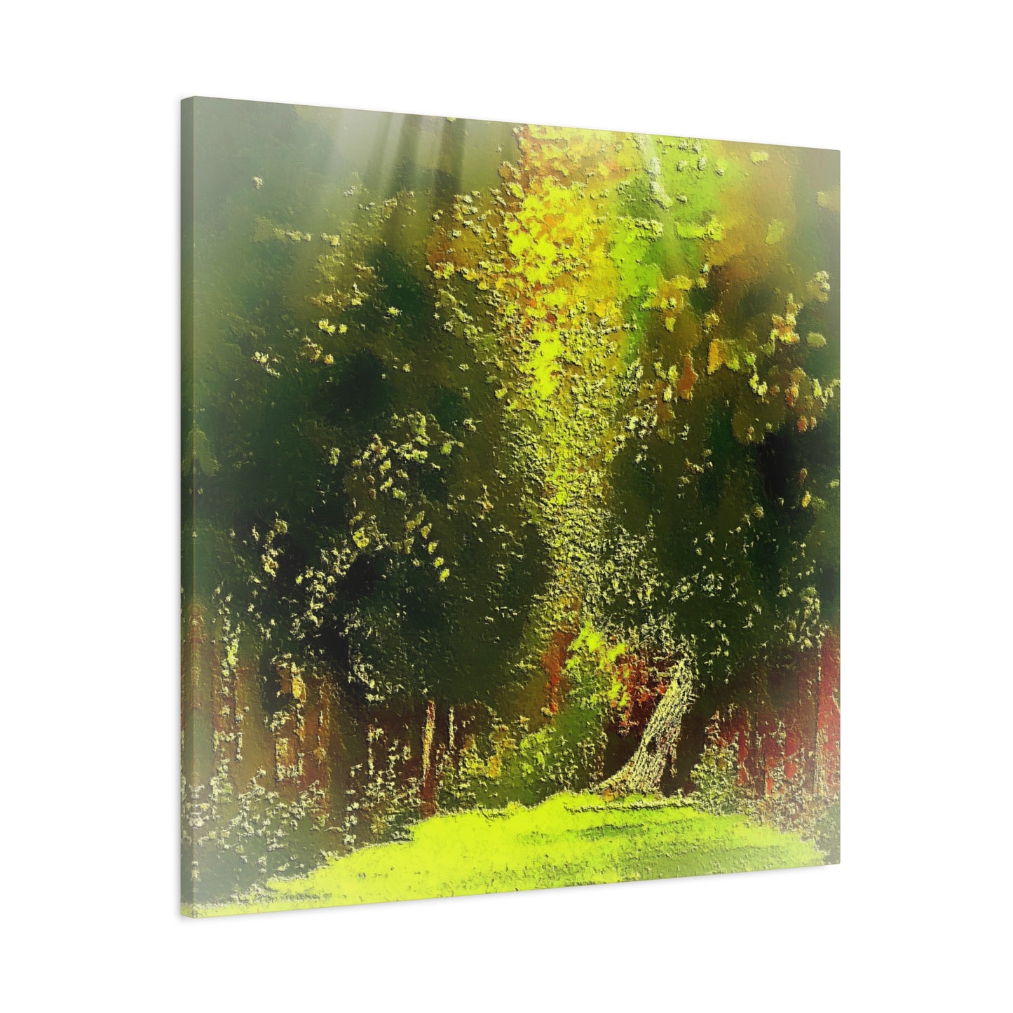 Evening Walk In The Park Art Print Stretched Canvas Landscape Wall Décor