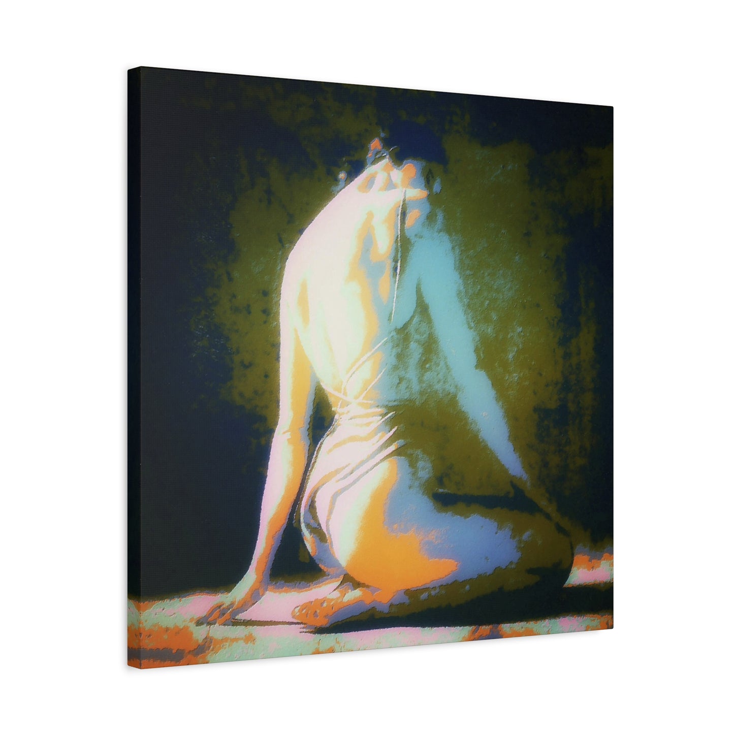 Ballerina Winding Down Art Print Stretched Canvas Pastel Colors Wall Decor