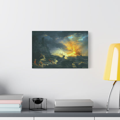 Claude Joseph Vernet Replica of Shipwreck Art Print, Classic Wall Art Decor