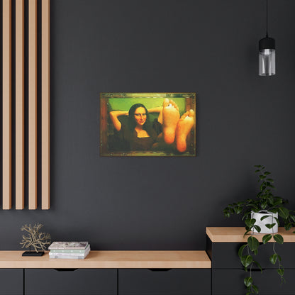 Mona Lisa Funny Wall Art Stretched Canvas da Vinci Abstract Wall Art