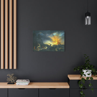 Claude Joseph Vernet Replica of Shipwreck Art Print, Classic Wall Art Decor