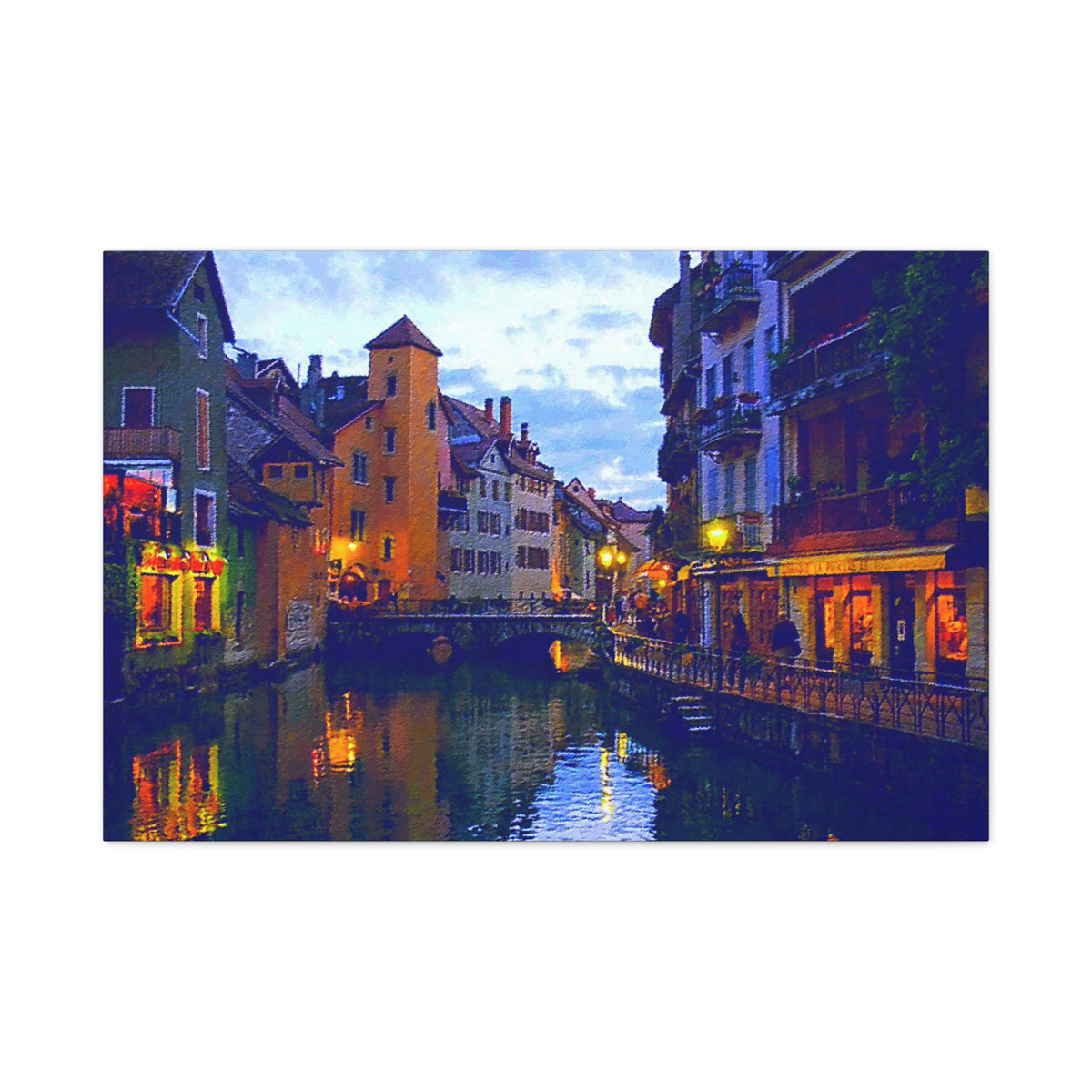 Annecy France Canal at Dusk