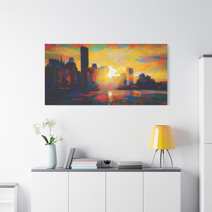 Sunset In A City