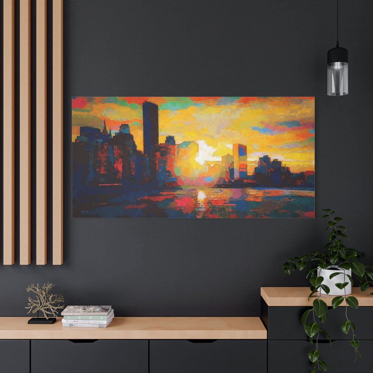 Sunset In A City