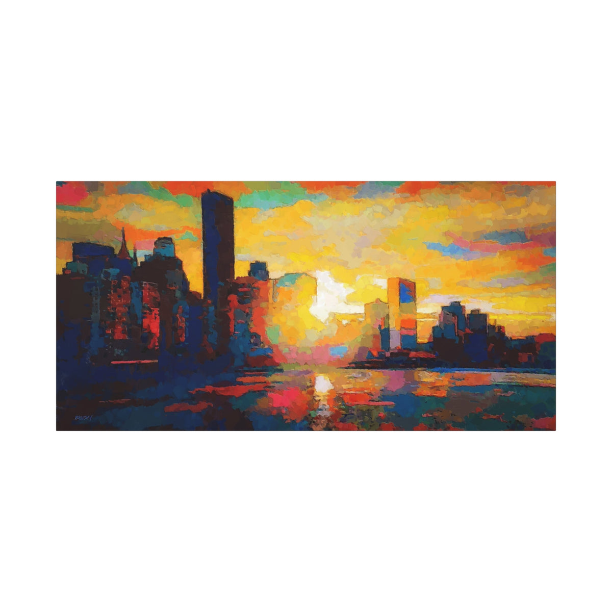 Sunset In A City