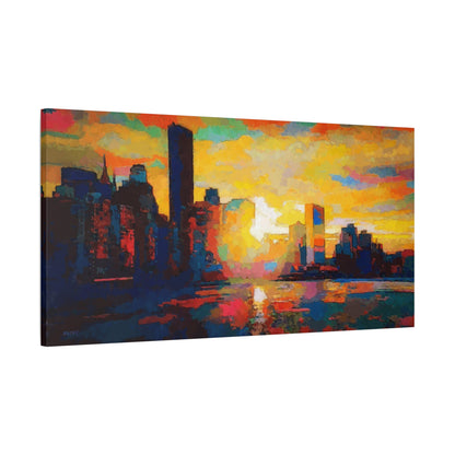 Sunset In A City